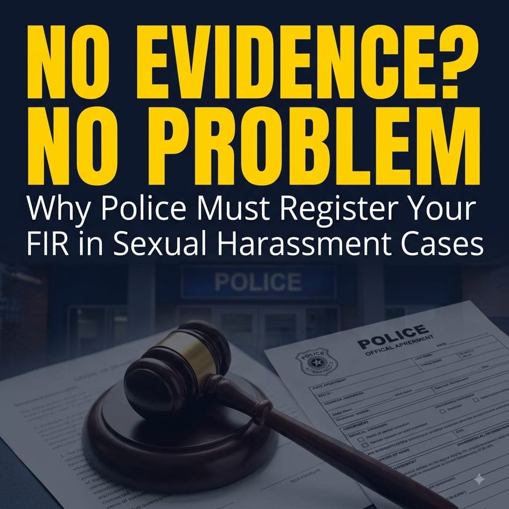 No Evidence? No Problem: Why Police Must Register Your FIR in Sexual Harassment Cases